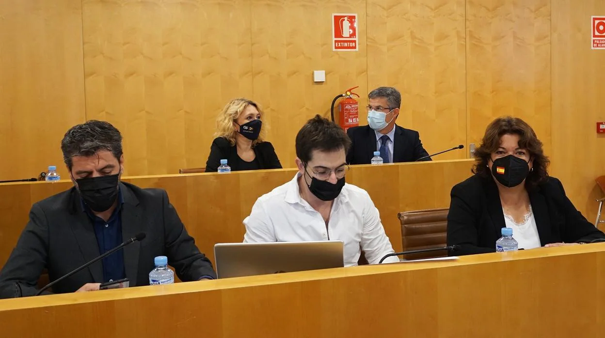 Diputados provinciales del PP en la bancada de la Diputación de Sevilla