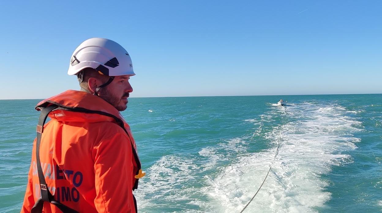 Rescate en aguas de Cádiz.