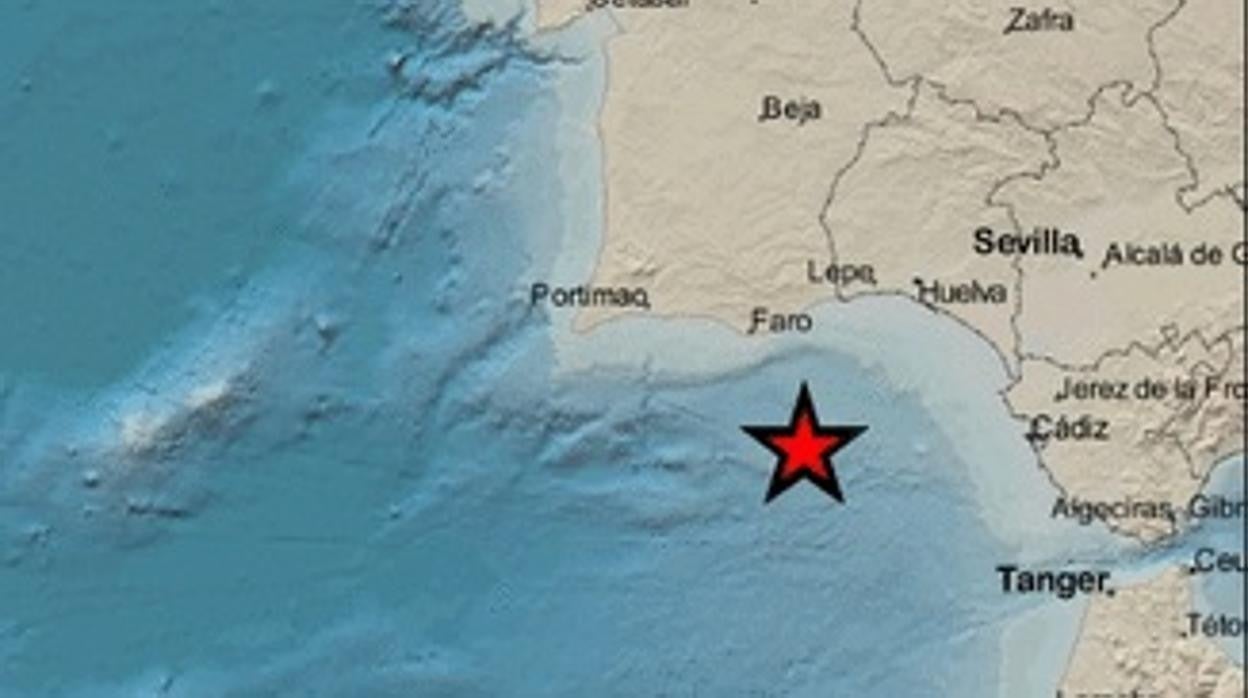 Terremoto con epicentro en el Golfo de Cádiz