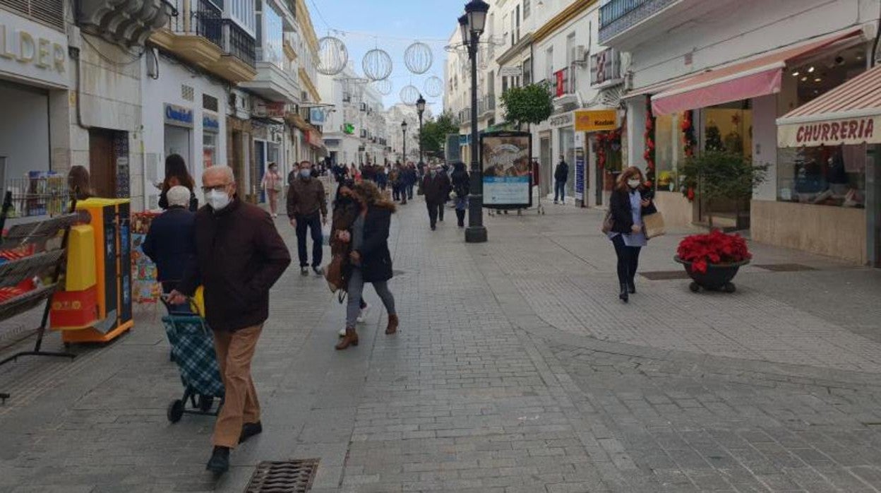 Una calle de Chiclana el pasado mes de diciembre.