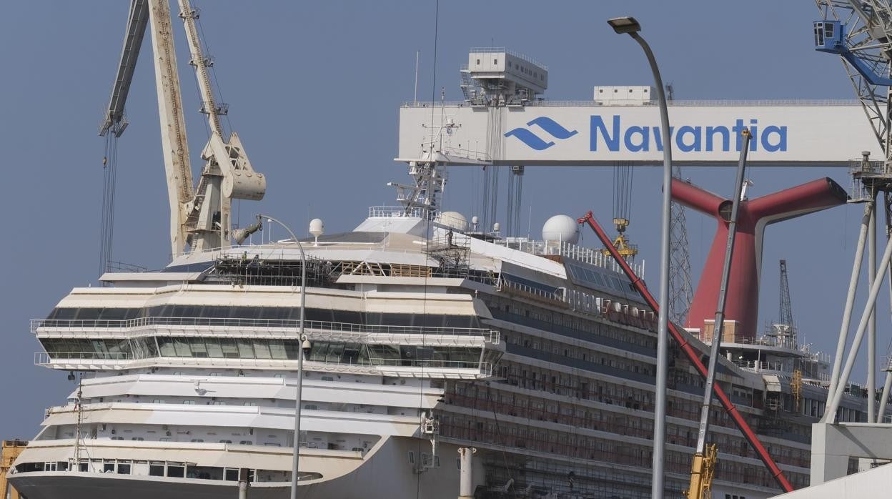 Astillero de Puerto Real con la reparació del crucero 'Victory' de la compañía Carnival