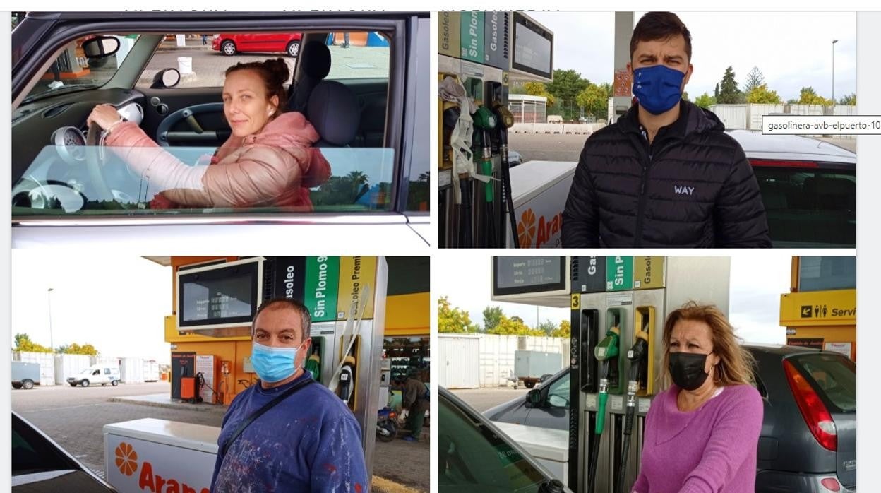 Largas colas durante este viernes en la Estación de servicio 'Arancia'