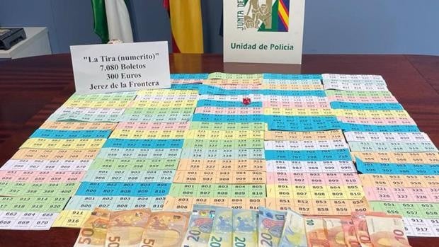 Requisados más de 7.000 boletos de lotería ilegal en Jerez