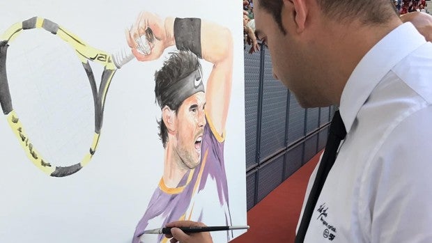 El cuadro de Nadal, pintado por el algecireño Víctor Jerez, a subasta por un fin solidario