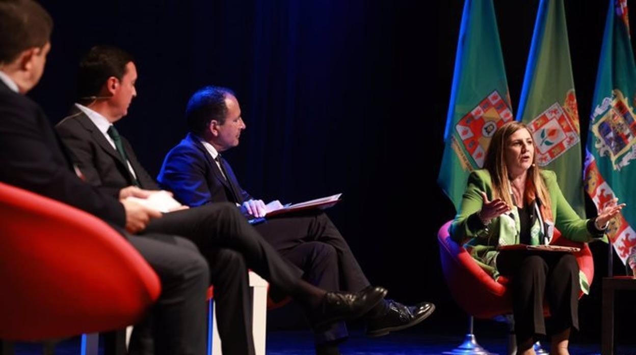 Irene García, durante el encuentro.