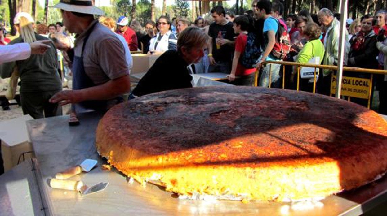 Imagen de archivo de una tortilla gigante