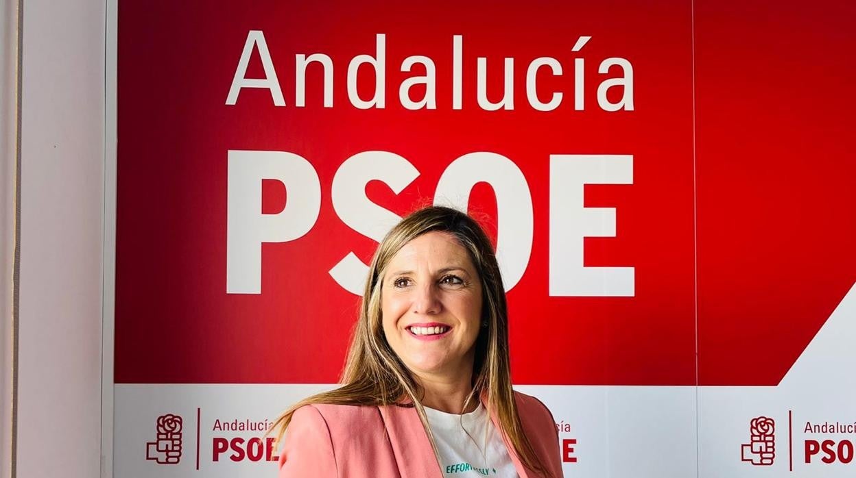 Irene García en la sede provincial del PSOE en Cádiz