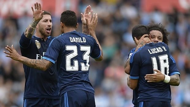 Ramos felicita a Danilo y Marcelo a Lucas Vázquez enVigo