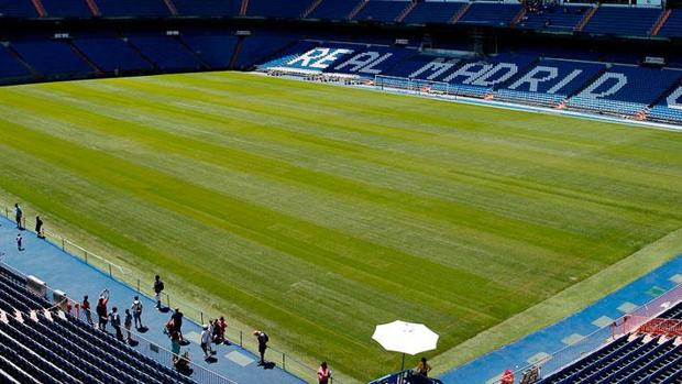 Así luce el nuevo césped del Santiago Bernabéu