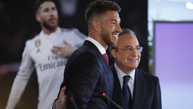 Florentino Pérez, en el homenaje a Ramos: «¡Sergio marca un gol»