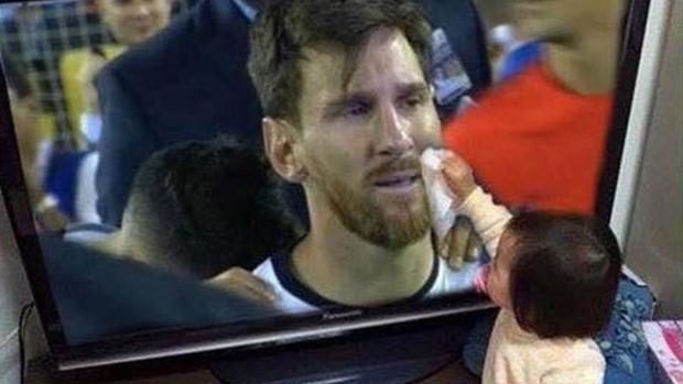 La imagen de Messi falsa que se ha hecho viral en Facebook