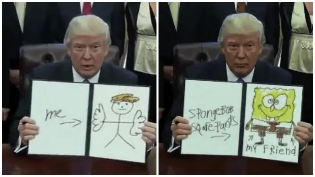 Algunos de los fotomontajes sobre Donald Trump