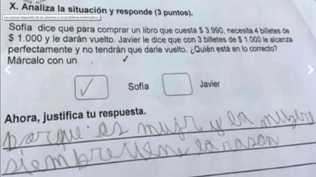 La curiosa respuesta de un alumno que dejó sin palabras al profesor de matemáticas