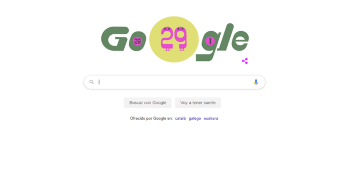 Google celebra el año bisiesto con uno de sus «doodles»