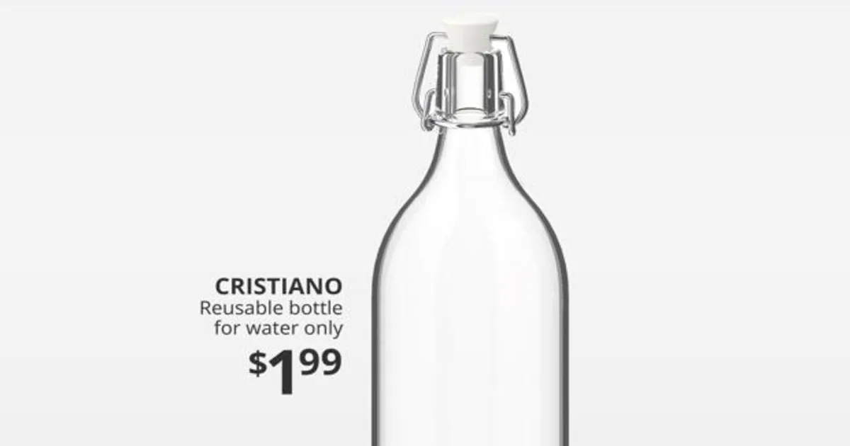 La nueva botella de Ikea inspirada en Cristiano Ronaldo