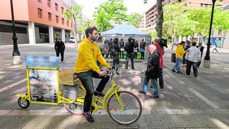 Bicicletas con la campaña contra la psoriasis