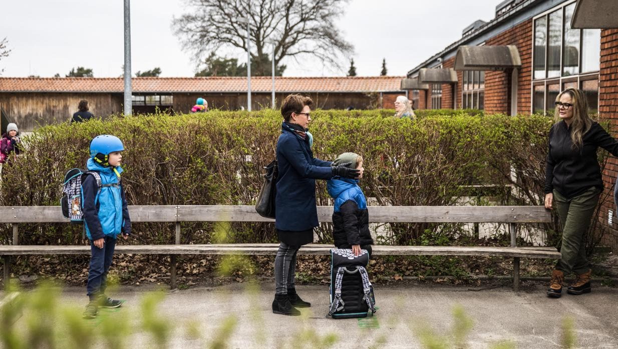 Niños en un colegio de Dinamarca