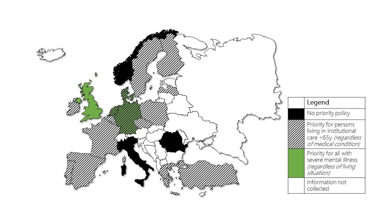 Mapa de vacunación por países