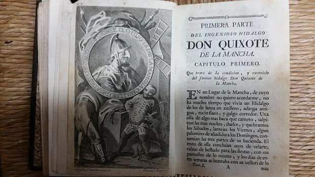 Ejemplar de «El Quijote» de Sancha
