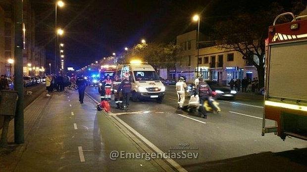 Un momento de la intervención tras el accidente