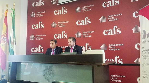 José Feria y Rafael del Olmo en la rueda de prensa celebrada esta mañana