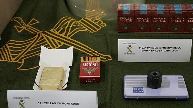 Tabaco y utensilios incautados en una operación contra el tabaco ilegal