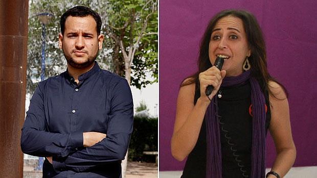 Daniel González Rojas, de IU, y Cristina Honorato, de Participa Sevilla