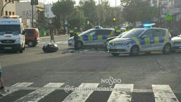 Efectivos en el lugar del accidente