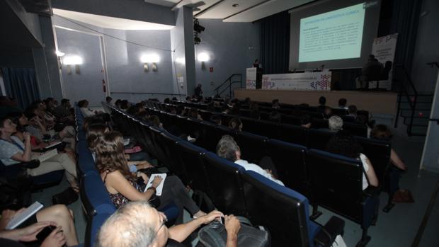 Una de las sesiones del congreso celebrado en el pabellón de Uruguay