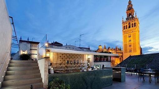 La terraza del hotel Doña María