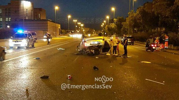 El coche accidentado