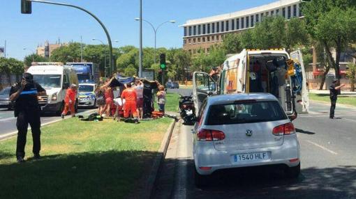 La avenida Alcalde Luis Uruñuela permaneció cortada unos minutos