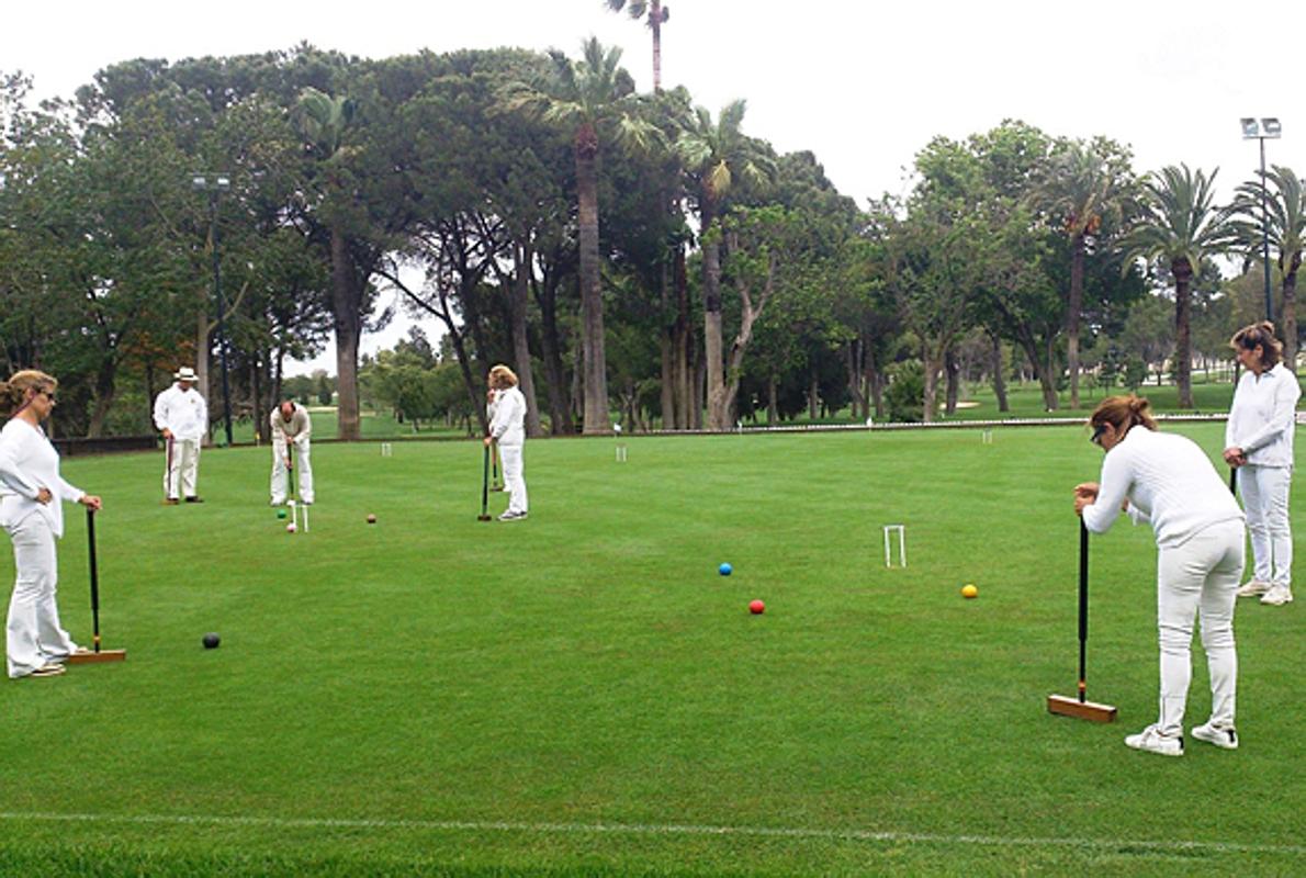 Una partida de croquet