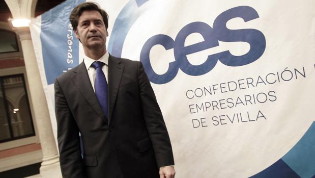 El presidente de la Confederación de Empresarios de Sevilla, Miguel Rus