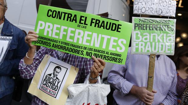 Preferentistas manifestándose en Madrid en 2014