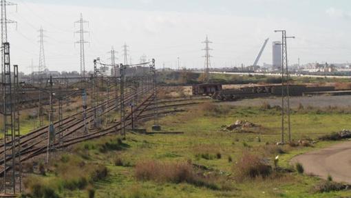 Vías del tren en la zona de Majarabique