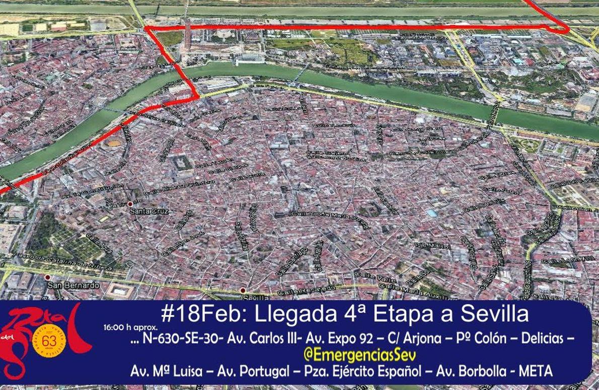 Dispositivo especial de tráfico por la llegada a Sevilla de la Vuelta Ciclista a Andalucía