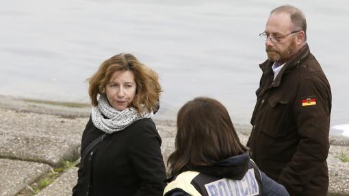 Eva Casnueva y Antonio del Castillo, durante la nueva búsqueda del cuerpo de su hija