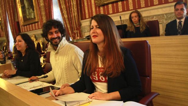 Concejales de Participa Sevilla en el Pleno del Ayuntamiento de Sevilla