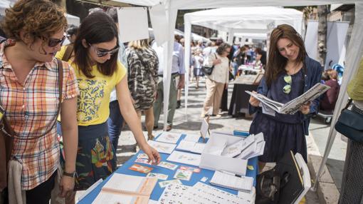 Algunas librerías han puesto stands en la zona