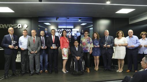 Los premiados este miércoles en la Fundación Ayesa