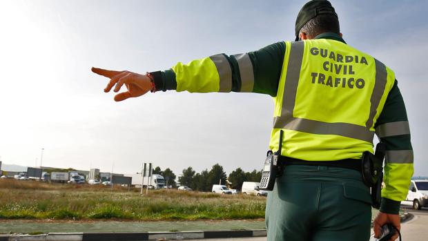 Un punto de control de la Guardia Civil