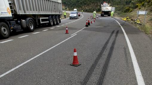 Accidente muy cerca a la localidad de Higuera de la Sierra