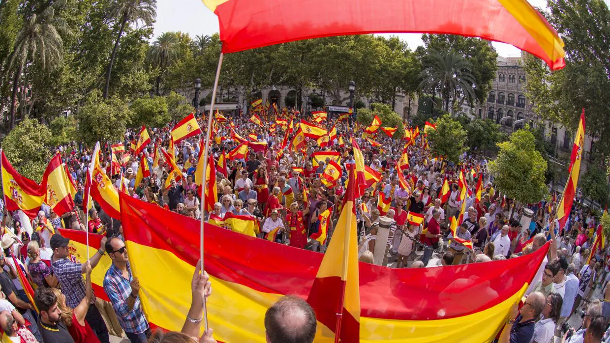 Manifestación de este sábado en la Plaza Nueva de Sevilla