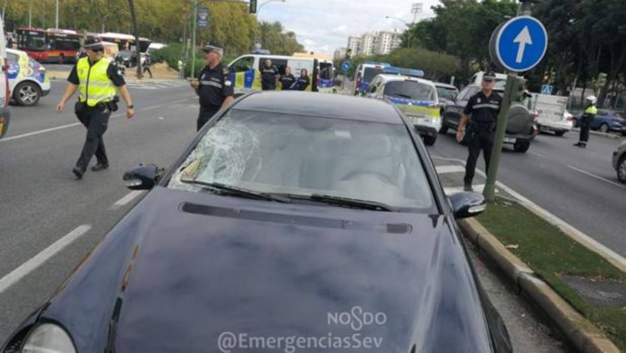 Imagen del vehículo tras el accidente