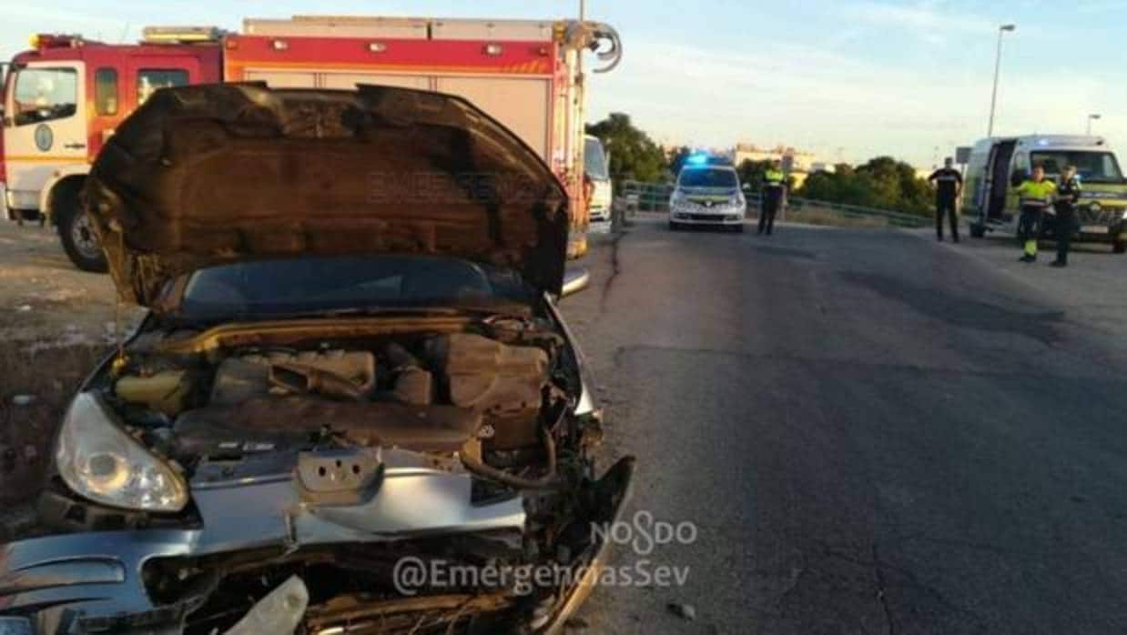 Imagen del vehículo tras el accidente