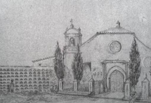 Dibujo del cementerio del Porvenir realizado por Richard Ford