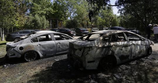 Coches de Cabify calcinados