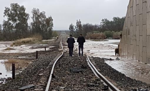 Estado de la vía del tren donde ha descarrilado el convoy