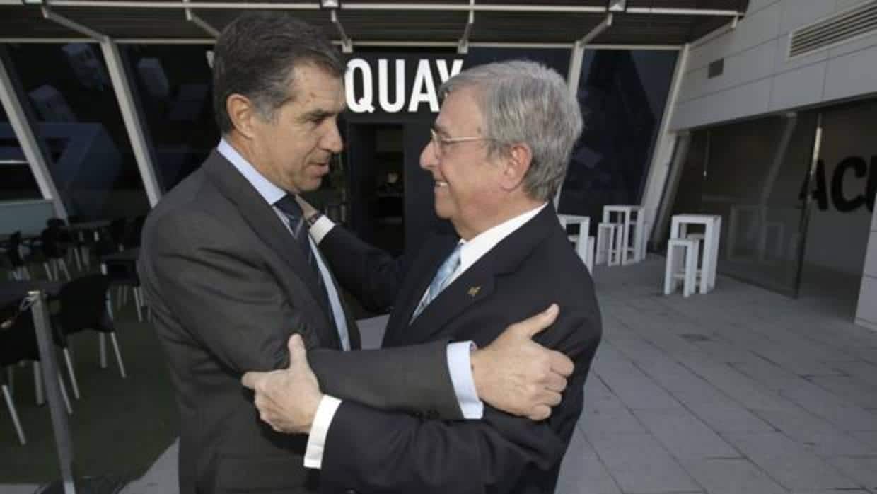 Antonio Moreno Andrade junto a Lorenzo del Río en su despedida la pasada semana